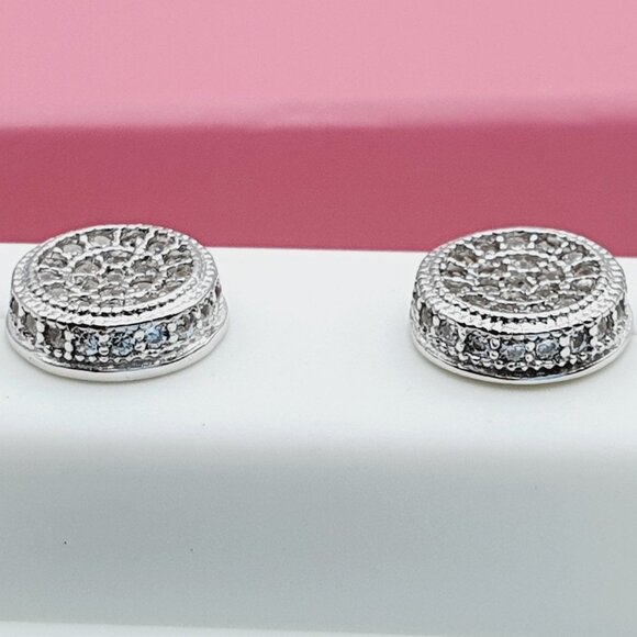 "925 Sterling Silver Cubic Zirconia Earrings, U19254551 - Picture 9 of 11